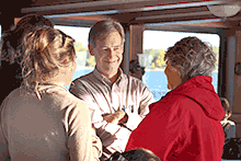 Jim Roger connects with isee staff during User Conference