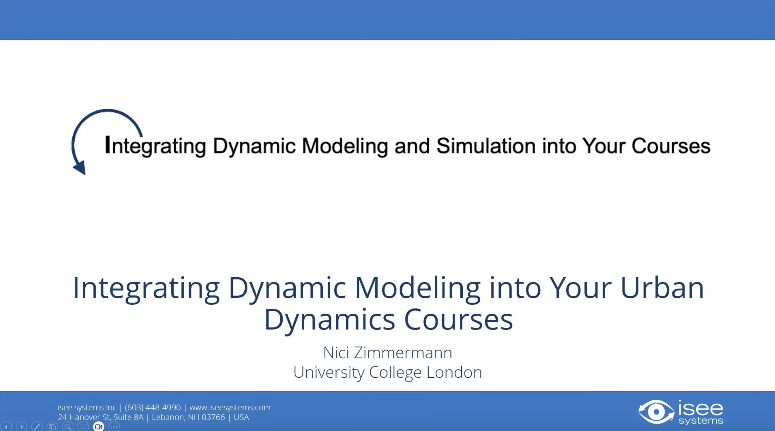 Watch Integrating Dynamic Modeling and Simulation into Your Urban Dynamic Courses